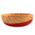 Wood bowl, 'Spicy Red' (large) - Dip Painted Hand Carved Wood Bowl (large) (image 2d) thumbail
