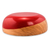 Wood bowl, 'Spicy Red' (large) - Dip Painted Hand Carved Wood Bowl (large) (image 2e) thumbail