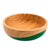 Wood bowl, 'Spicy Green' (large) - Dip Painted Hand Carved Wood Bowl (large) (image 2d) thumbail