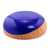 Wood bowl, 'Spicy Blue' (large) - Dip Painted Hand Carved Wood Bowl (large) (image 2e) thumbail