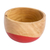 Wood bowl, 'Spicy Red' (small) - Dip Painted Hand Carved Wood Bowl (Small) thumbail