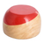 Wood bowl, 'Spicy Red' (small) - Dip Painted Hand Carved Wood Bowl (Small)