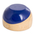 Wood bowl, 'Spicy Blue' (small) - Dip Painted Hand Carved Wood Bowl (Small) (image 2c) thumbail