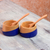 Wood salsa bowls, 'Spicy Blue' (pair) - Salsa Bowls and Spoons Hand Crafted (pair) (image 2b) thumbail