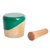 Wood mortar and pestle, 'Spicy Green' - Dip Painted Hand Carved Wood Mortar (image 2d) thumbail