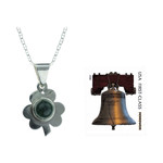 Jade pendant necklace, 'Dark Green Clover' - Green Jade Clover Pendant Necklace Silver 925