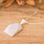 Reversible lilac jade pendant necklace, 'Breath of Life' - Reversible Lilac Jade and Silver Maya Glyph Necklace