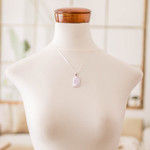 Reversible lilac jade pendant necklace, 'Breath of Life' - Reversible Lilac Jade and Silver Maya Glyph Necklace