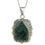 Jade pendant necklace, 'Green Night Petals' - Artwork thumbail
