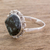 Jade cocktail ring, 'Dark Forest Moon' - Handcrafted Sterling Silver Jade Cocktail Ring (image 2b) thumbail