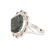 Jade cocktail ring, 'Dark Moon Aura' - Handcrafted Dark Green Jade and Silver Cocktail Ring (image 2c) thumbail