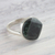 Jade cocktail ring, 'Night Forest' - Modern Sterling Silver and Jade Cocktail Ring from Guatemala thumbail