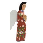 Wood sculpture, 'Chichicastenango Guardian Angel' - Hand Crafted Wood Religious Sculpture from Guatemala