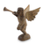 Wood statuette, 'Angelic Trumpeteer' - Hand Crafted Wood Religious Sculpture from Guatemala thumbail