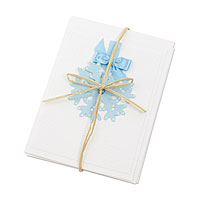 Holiday greeting cards, 'Snow Twinkle' (set of 4) - Handcrafted Holiday Greeting Cards Envelopes (set of 4)