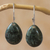 Jade dangle earrings, 'Guatemalan Treasure' - Artisan Crafted Jade and Sterling Silver Earrings thumbail