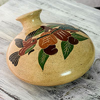 Ceramic decorative vase, Cashew Garden