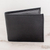 Men's leather wallet, 'Black Knight' - Men's Leather Wallet with Coin Pocket
