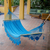 Cotton hammock, 'Coco Beach' (single) - Handmade Blue Cotton Hammock from Nicaragua (Single)