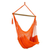 Cotton hammock swing, 'Tropical Tangerine' - Handcrafted Orabge Cotton Hammock Swing
