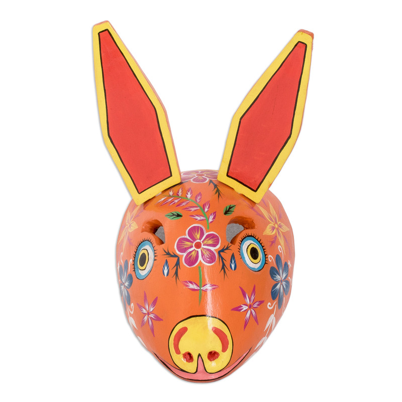 Cultural Rabbit Masks Guatemala Rabbit Folk Dance Mask - Dancing Rabbit | NOVICA