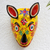 Wood mask, 'Yellow Squirrel' - Guatemala Squirrel Folk Dance Mask