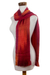 Rayon scarf, 'Solola Fire' - Handcrafted Bamboo fibre Scarf (image 2d) thumbail
