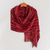 Rayon chenille shawl, 'Crimson Fantasy' - Guatemalan Handcrafted Rayon Chenille Shawl thumbail