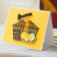 Greeting cards, 'Sacatepequez Florist' (set of 4) - Handcrafted All Purpose Greeting Cards Envelopes (set of 4)