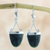 Jade dangle earrings, 'Power of Life' - Artisan Crafted Jade and Sterling Silver Earrings (image 2) thumbail
