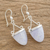 Lilac jade dangle earrings, 'Power of Life' - Artisan Crafted Lilac Jade and Sterling Silver Earrings (image 2b) thumbail