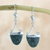 Jade dangle earrings, 'Power of Life' - Artisan Crafted Light Green Jade Sterling Silver Earrings thumbail