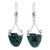 Jade dangle earrings, 'Power of Life' - Artisan Crafted Green Jade Sterling Silver Earrings thumbail