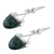 Jade dangle earrings, 'Power of Life' - Artisan Crafted Green Jade Sterling Silver Earrings (image 2b) thumbail