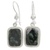 Jade dangle earrings, 'Maya Forest Princess' - Artisan Crafted Jade and Sterling Silver Earrings thumbail