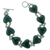 Light green jade heart bracelet, 'Love Immemorial' - Heart Shaped Jade Sterling Silver Link Bracelet thumbail