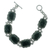 Jade link bracelet, 'Zinnia' - Artisan Crafted Jade and Sterling Silver Bracelet thumbail