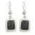 Jade dangle earrings, 'Elegant Heritage' - Artisan Crafted Jade and Sterling Silver Earrings (image 2a) thumbail