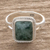 Jade cocktail ring, 'Life Divine' - Jade Artisan Crafted Ring thumbail