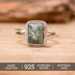 Jade cocktail ring, 'Life Divine' - Jade Artisan Crafted Ring