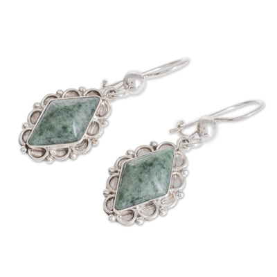 Jade-Ohrringe - Ohrringe aus guatemaltekischer hellgrüner Jade