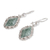 Jade dangle earrings, 'Diamond Dahlia' - Guatemalan Light Green Jade Earrings (image 2c) thumbail