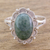 Jade cocktail ring, 'Dahlia' - Guatemalan Hand Crafted Light Green Jade Ring thumbail