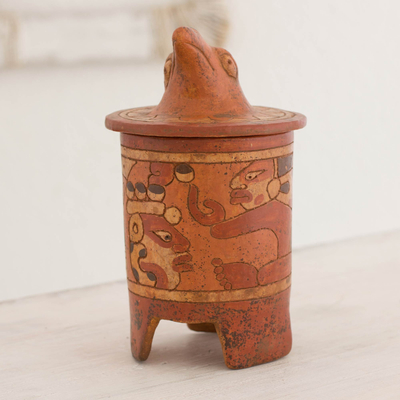 Keramikgefäß, 'Pibil-Falke' (mittel) - Antikes Keramikgefäß Maya-Kunst (mittel)
