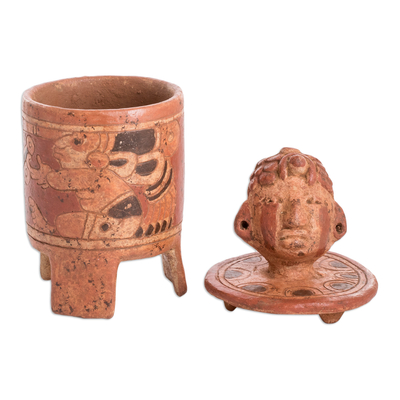 Keramisches Gefäß, 'Pibil Man'. - antikes keramikgefäß handgefertigte maya-kunst