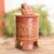 Ceramic vessel, 'Pibil Jaguar' (medium) - Antiqued Ceramic Vessel Maya Art (medium)