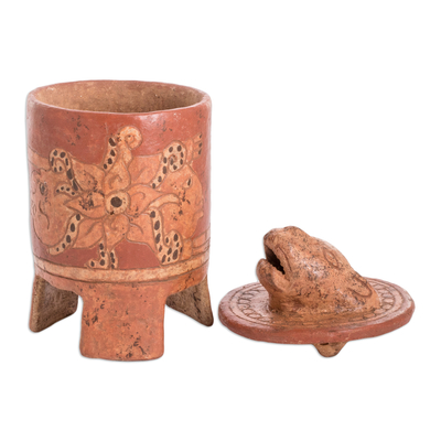Keramisches Gefäß, 'Pibil Jaguar'. - antikes keramikgefäß maya-kunst