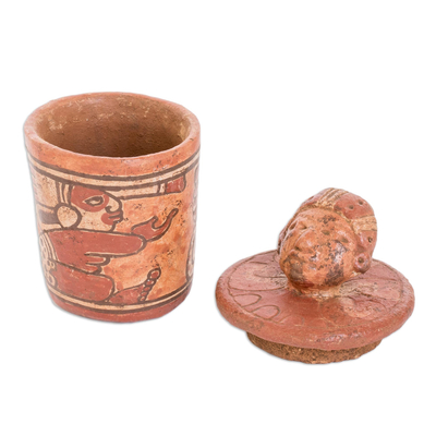 Vasija de cerámica, (pequeña) - Jarra de Cerámica Artesanal con Acabado Envejecido