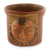 Ceramic decorative vase, 'Pibil King' - Handcrafted Ceramic Vase with Antiqued Finish