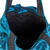 Cotton shoulder bag, 'Midnight Blue Zigzag' - Handcrafted Blue Cotton Shoulder Bag Lined (image 2d) thumbail